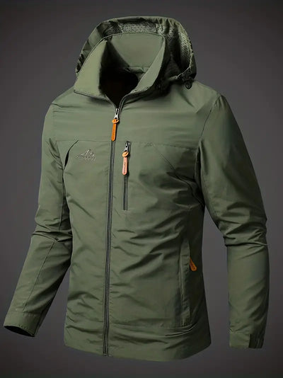 Veste Imperméable Homme Modern Style avec Capuche Tissu Imperméable