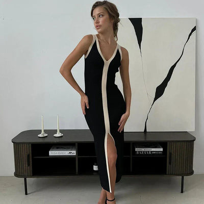 Albertine - Robe sans manches avec décolleté en V
