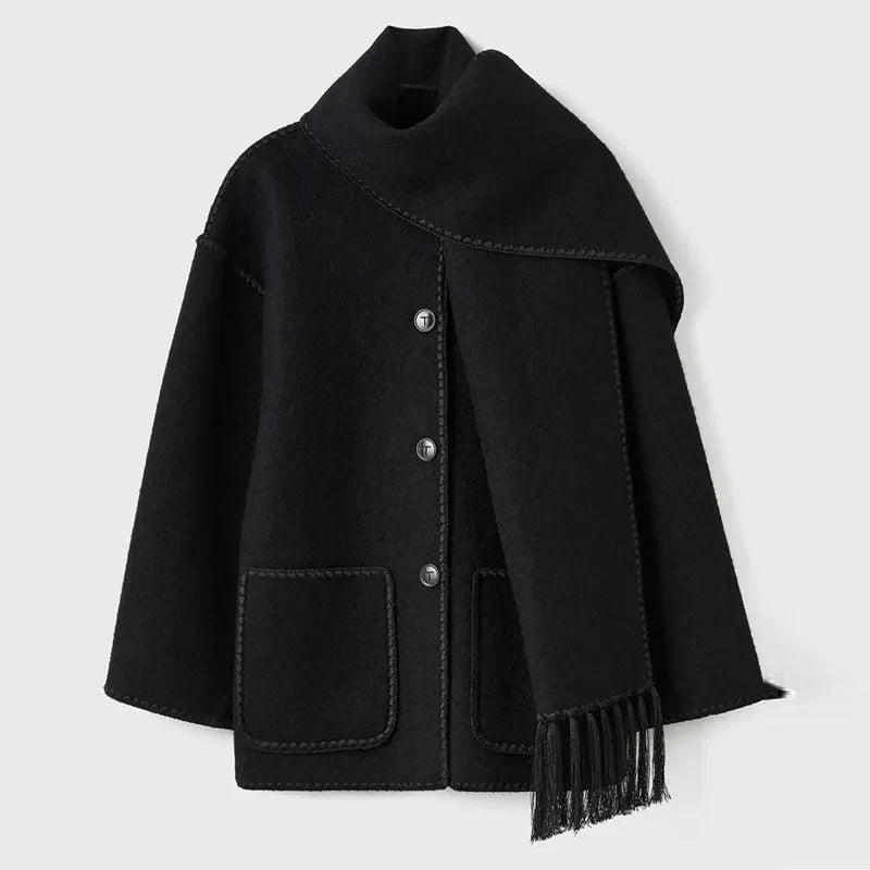 Amanda - Veste avec écharpe à franges