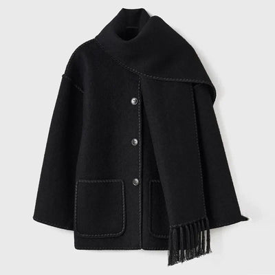 Amanda - Veste avec écharpe à franges