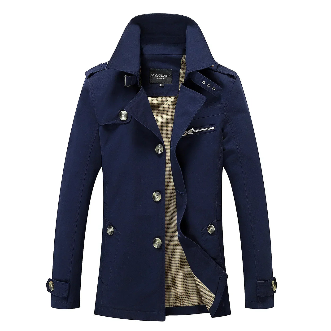 Callum - Trench-coat long à la mode pour hommes