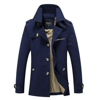 Callum - Trench-coat long à la mode pour hommes