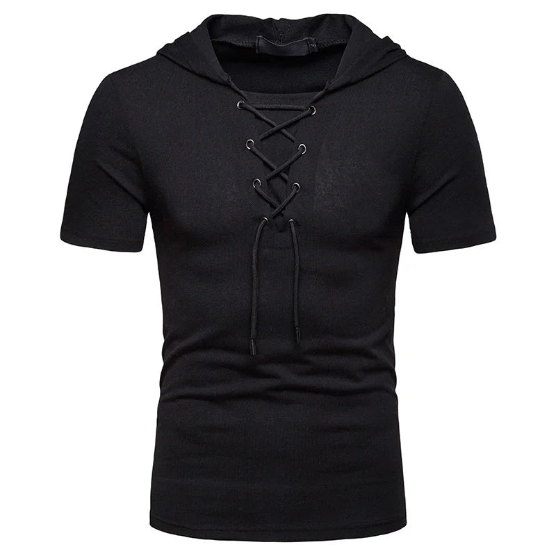 Hugo - T-shirt à capuche rétro des années 80