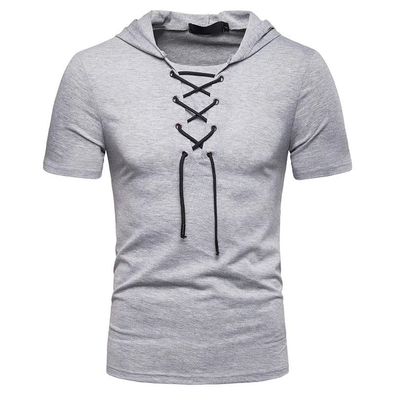 Hugo - T-shirt à capuche rétro des années 80