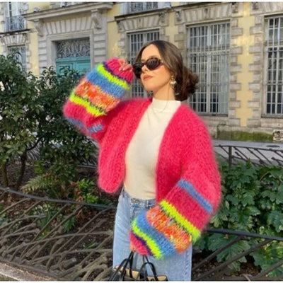 Maya | Gilet Ouvert à Rayures pour Femmes