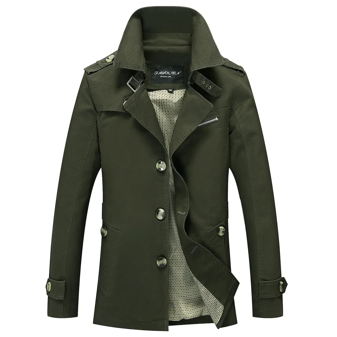 Callum - Trench-coat long à la mode pour hommes
