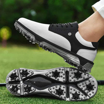 Malik - Chaussures de golf pour hommes avec lacets et semelles antidérapantes pour les joueurs invétérés