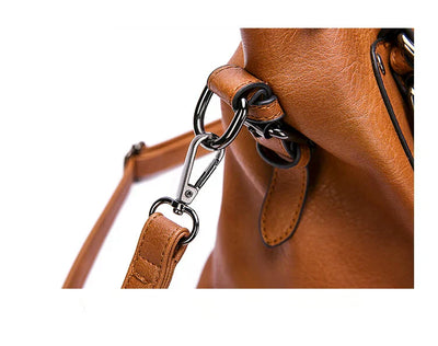 Danna - Sac à Main Grande Capacité Vintage en Cuir Souple avec Bandoulière