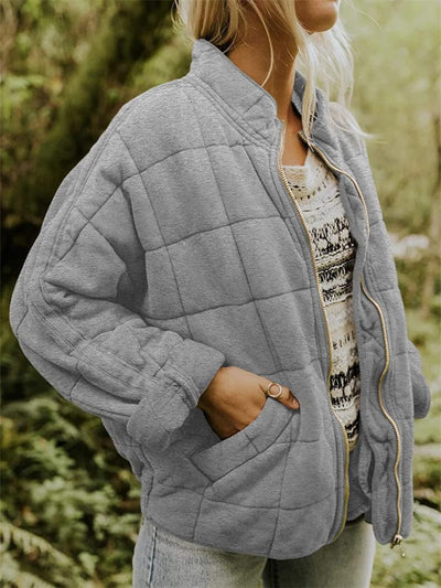 Veste Hiver Femme Élégante Chic en Tissu Résistant à l'Eau