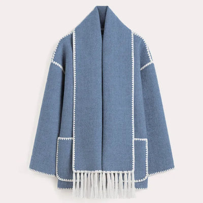 Amanda - Veste avec écharpe à franges