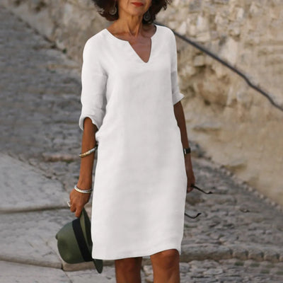 HANNAH | Robe élégante à col en V