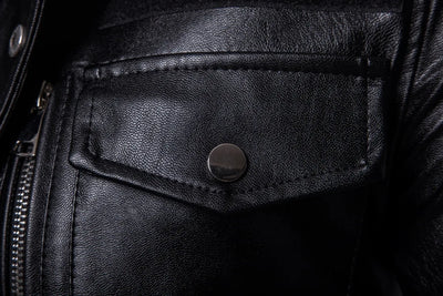 Victor™ | Manteau long noir au style militaire