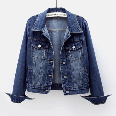 Veste Décontractée en Jean à Manches Longues