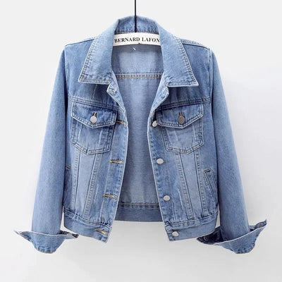 Veste Décontractée en Jean à Manches Longues