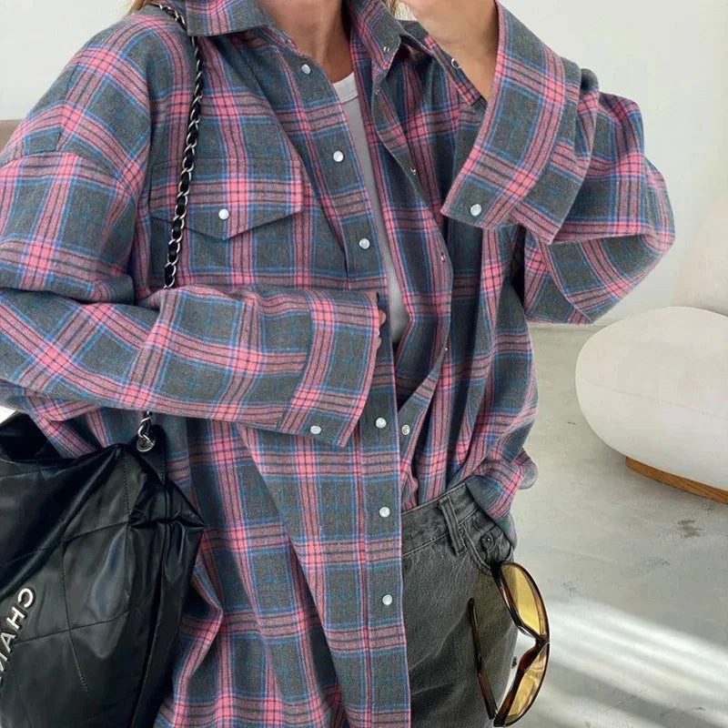Victoria | Chemise oversize à carreaux Femme