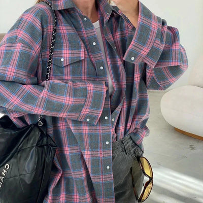 Victoria | Chemise oversize à carreaux Femme