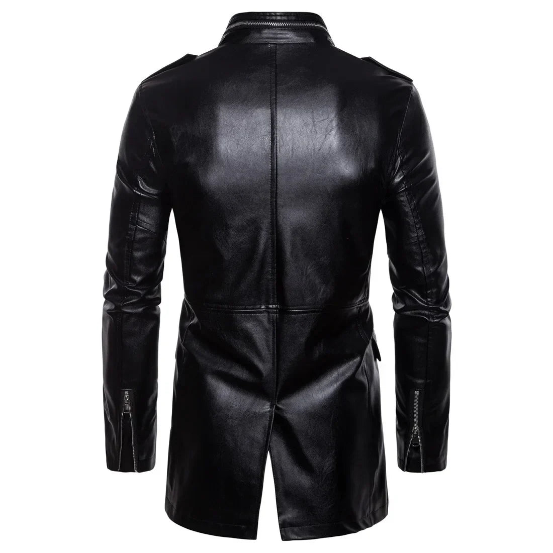Victor™ | Manteau long noir au style militaire