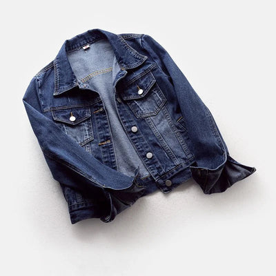 Veste Décontractée en Jean à Manches Longues