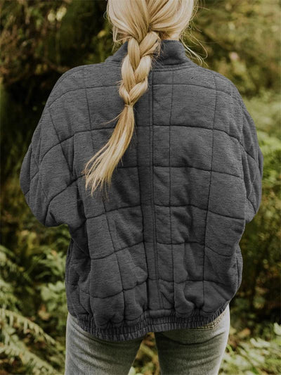 Veste Hiver Femme Élégante Chic en Tissu Résistant à l'Eau