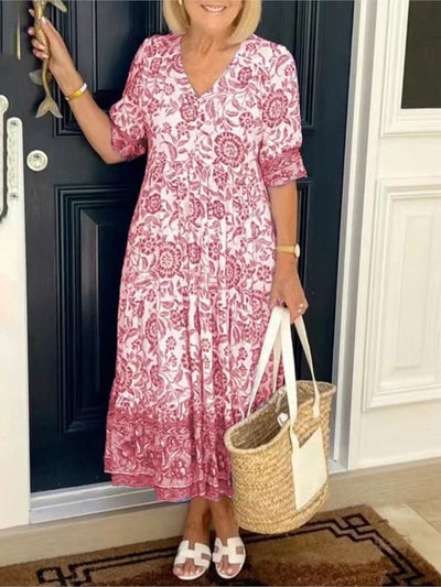 Aleksandra | Robe à fleurs décontractée pour femme