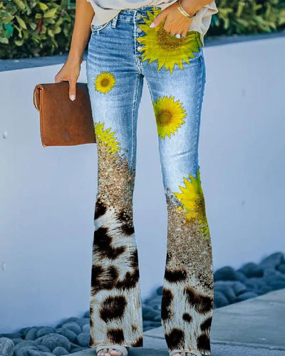 Yolotzin | Jeans fleuris tendance pour femmes