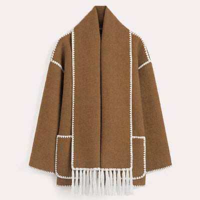 Amanda - Veste avec écharpe à franges