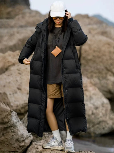 Jazlyn - Longue parka d'hiver pour femmes avec capuche