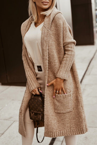 Tatiana | Cardigan long à capuche pour femme