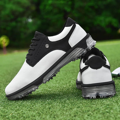 Malik - Chaussures de golf pour hommes avec lacets et semelles antidérapantes pour les joueurs invétérés