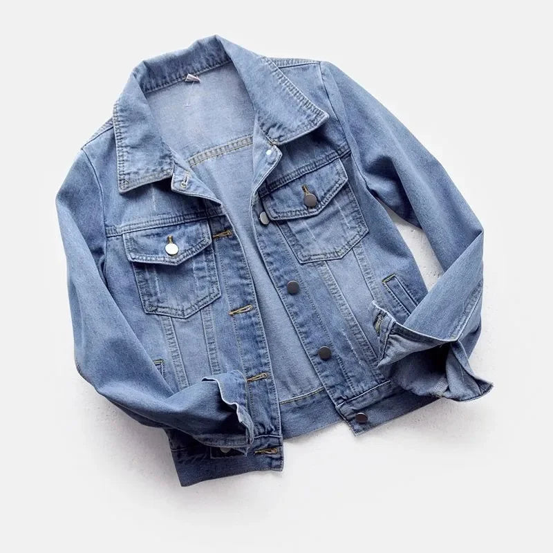 Veste Décontractée en Jean à Manches Longues
