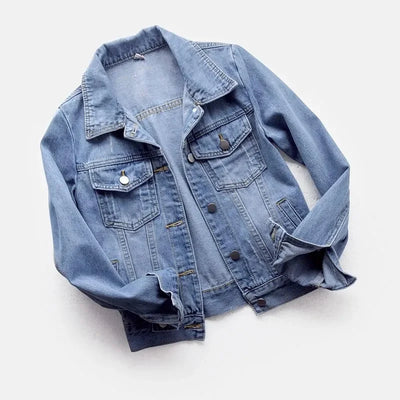 Veste Décontractée en Jean à Manches Longues