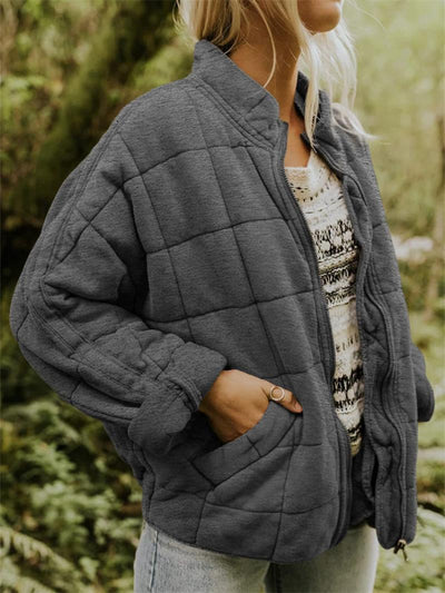 Veste Hiver Femme Élégante Chic en Tissu Résistant à l'Eau