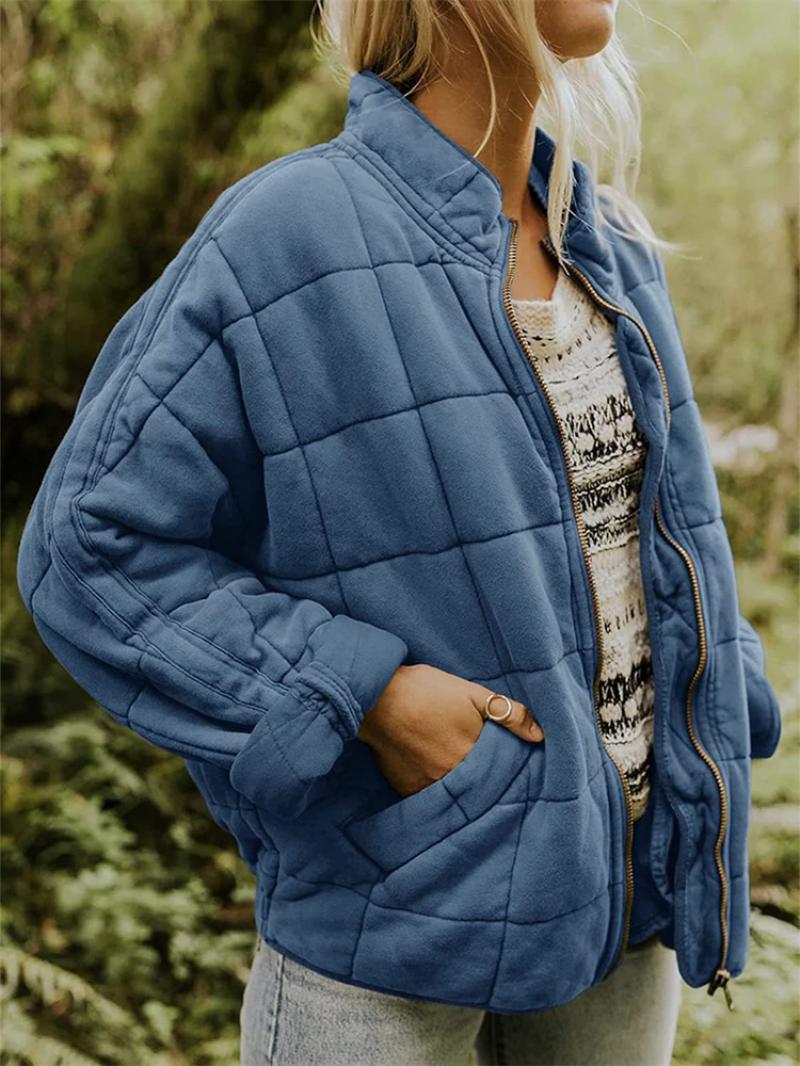 Veste Hiver Femme Élégante Chic en Tissu Résistant à l'Eau