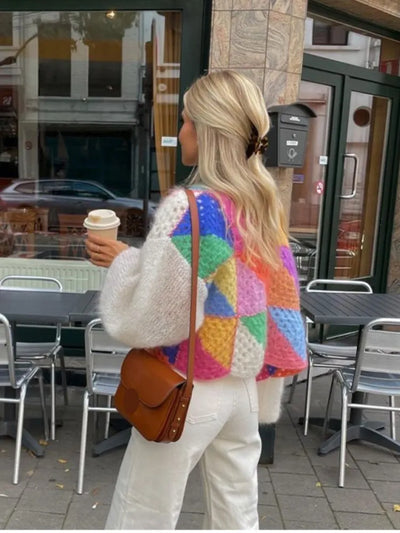 Maya | Gilet Ouvert à Rayures pour Femmes