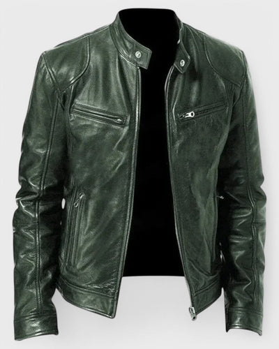 Veste en cuir décontractée