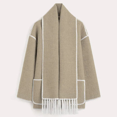 Amanda - Veste avec écharpe à franges