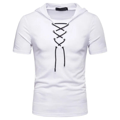 Hugo - T-shirt à capuche rétro des années 80