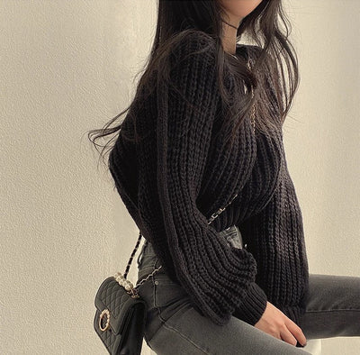 Lea Cropped Sweater - Loose & Stylish