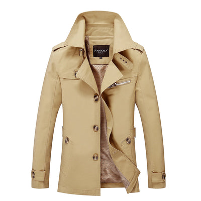 Callum - Trench-coat long à la mode pour hommes