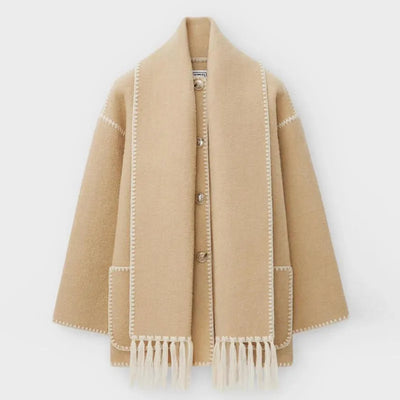 Amanda - Veste avec écharpe à franges
