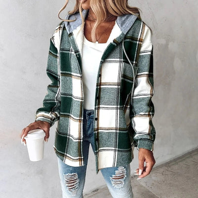 Brinley - Manteau à capuche imprimé pour femmes