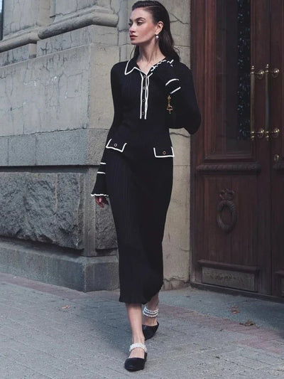 Mazie - Robe femme maxi taille haute à volants