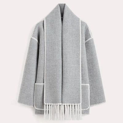 Amanda - Veste avec écharpe à franges