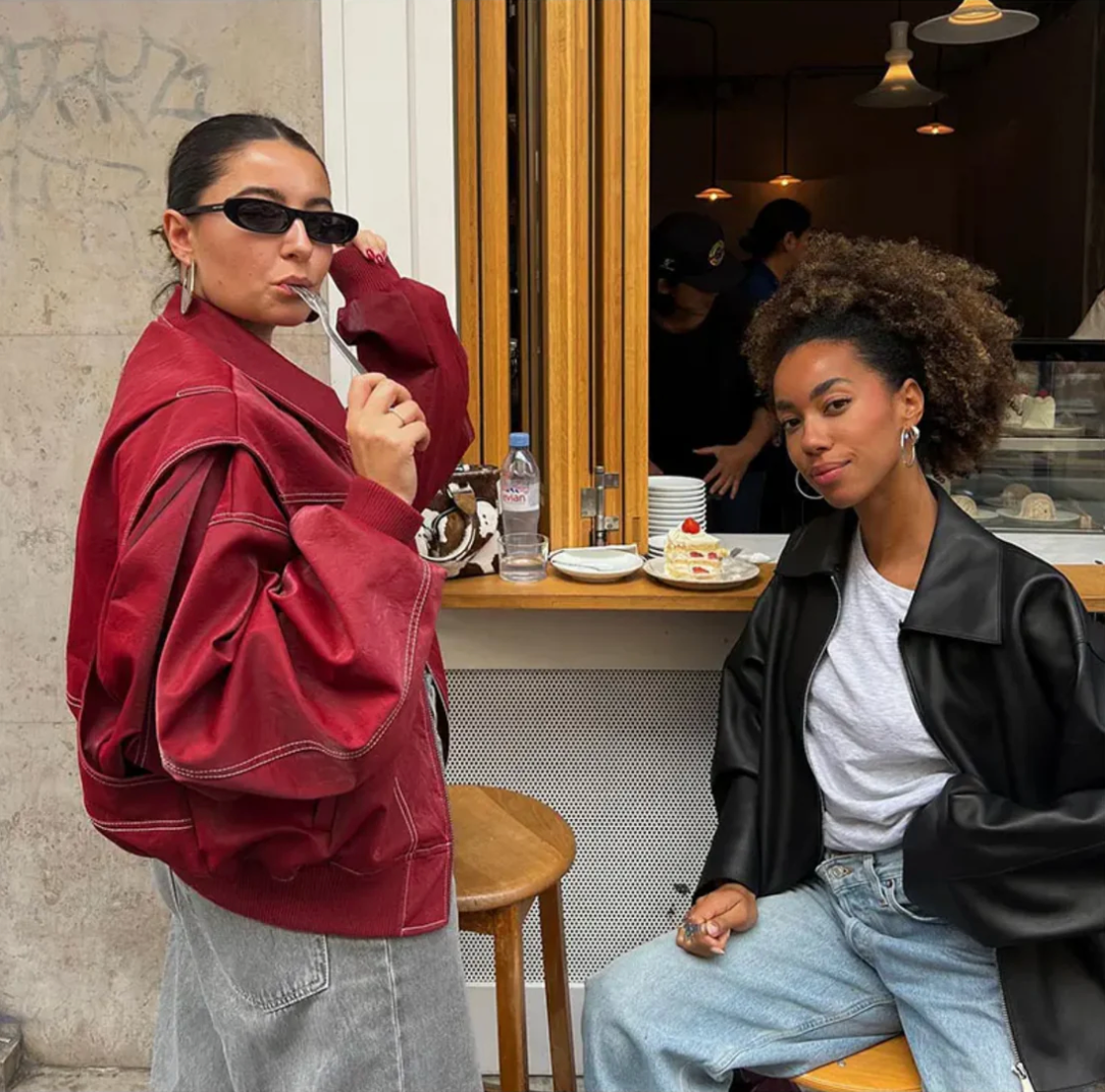 Veste Femme Oversized Noire Style Bomber Résistante au Froid