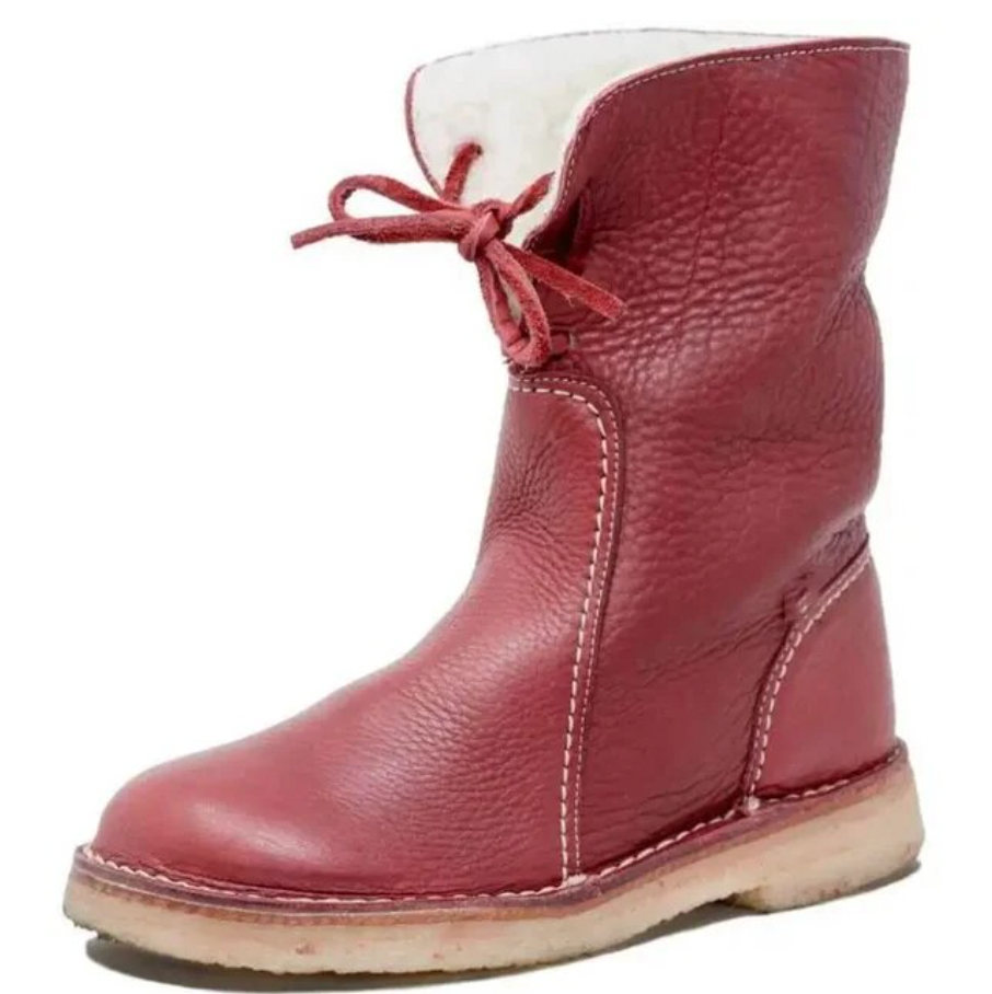 Lise - Bottes en cuir avec doublure en polaire