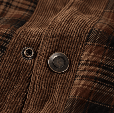Joel - Veste chaude en flanelle rayée