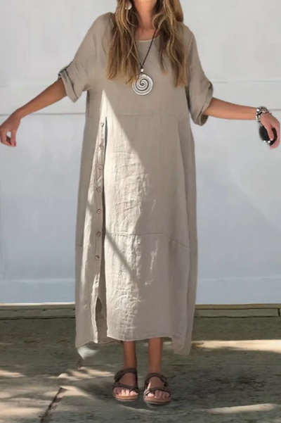 VELRAL | Robe en Lin et Coton