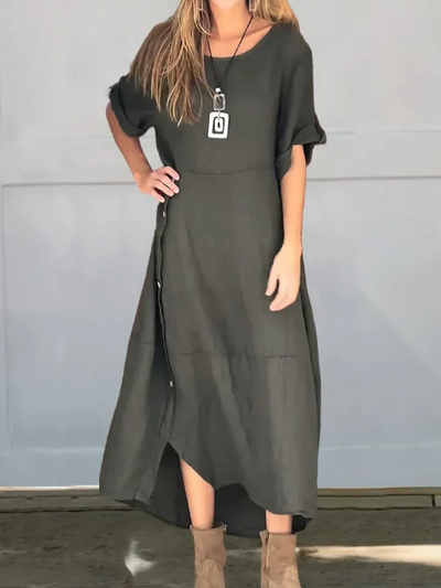 VELRAL | Robe en Lin et Coton