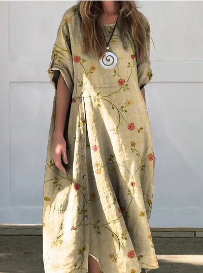 VELRAL | Robe en Lin et Coton