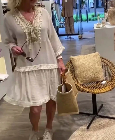 UMA | Robe Décontractée à Col V pour Femme